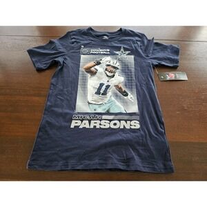 Outerstuff Cowboy Micah Parsons Heroic Navy Graphic T shirt Youth Large 14/16